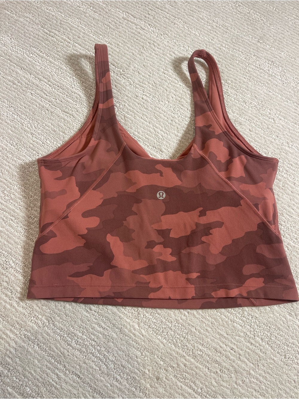 lululemon athletica Rust Camo Scoop Neck Sports Bra Size 10 - Picture 2 of 4